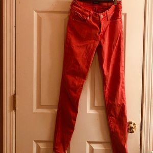 Hudson colored denim ankle skinny pants